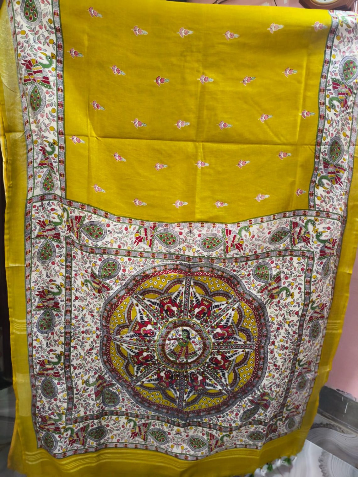 Soft Silk Madhubani Print Saree