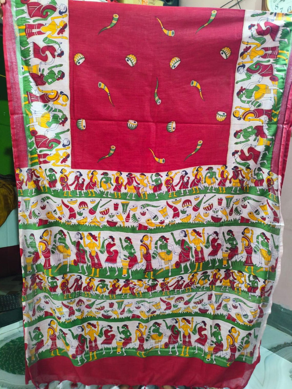 Soft Silk Madhubani Print Saree