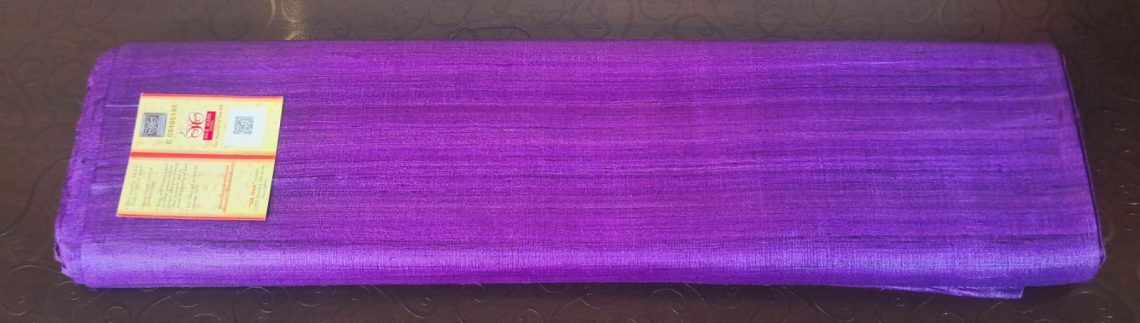 Tassar Ghichcha Purple Fabric